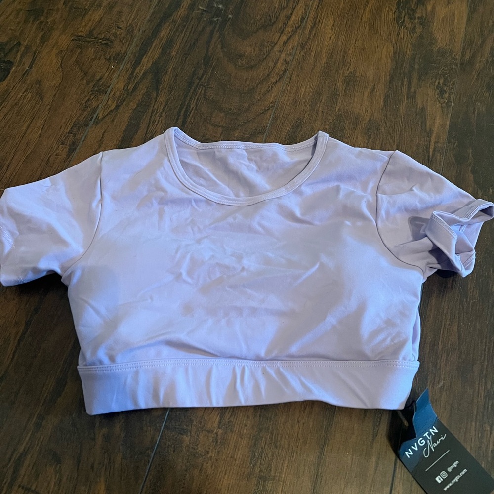 Nvgtn purple cropped top